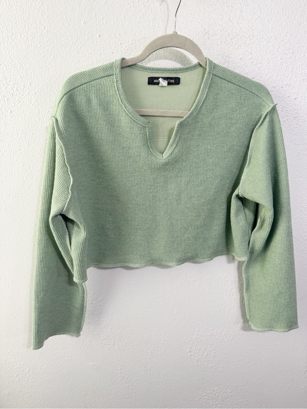 Urban Outfitters Mint Green Cropped Ribbed top xs